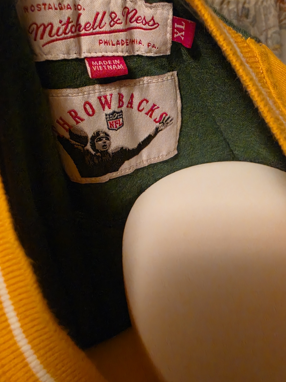 Mitchell & Ness Green and Yellow Green Bay Packers Henley Jersey - Picture 2 of 4